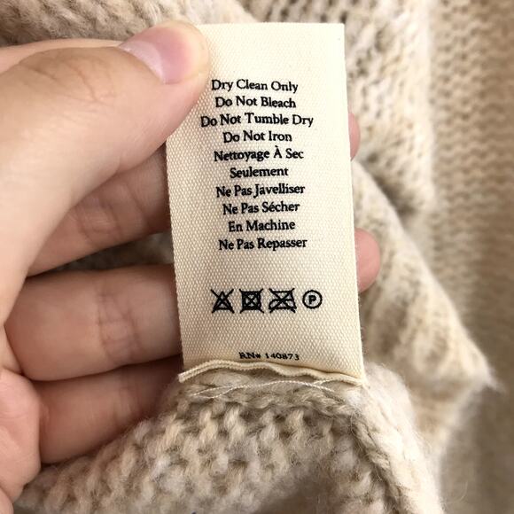 LoveShackFancy Roosevelt Pullover Sweater M Long Sleeve Cozy Knit Wool Blend - Picture 6 of 8